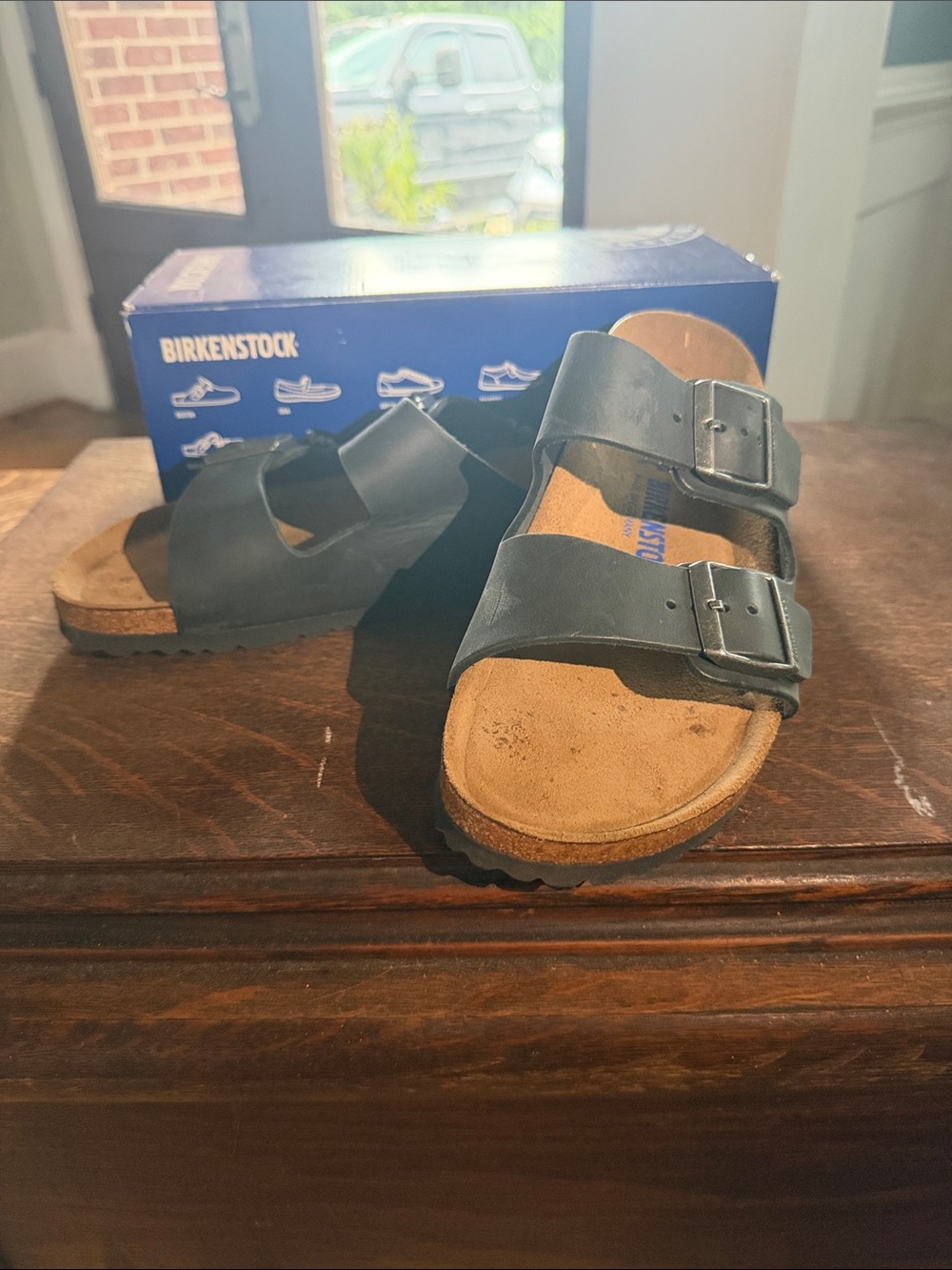 Birkenstock Black Double-Buckle Sandals